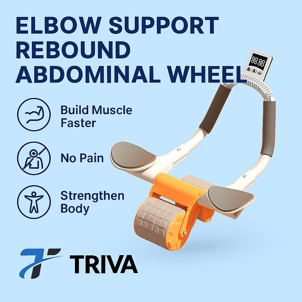 Rueda abdominal de rebote con soporte para codos