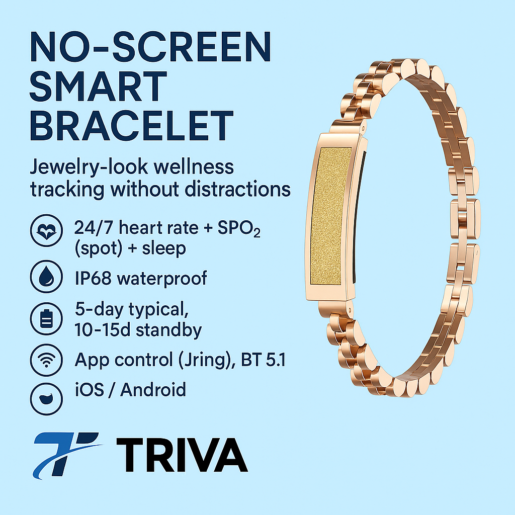 New: No Screen Smart Bracelet IP68 Waterproof Heart Rate Monitor Sports