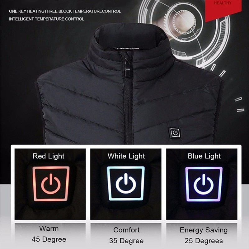 Gilet chauffant unisexe