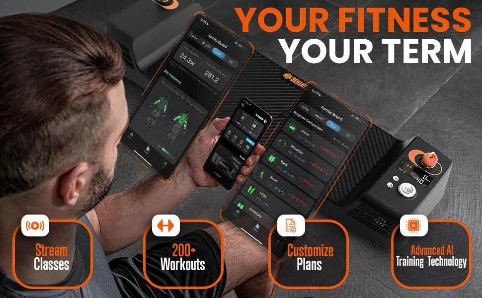 Apollo Board Mini: máquina de cable inteligente para gimnasio en casa con resistencia de 150 lb