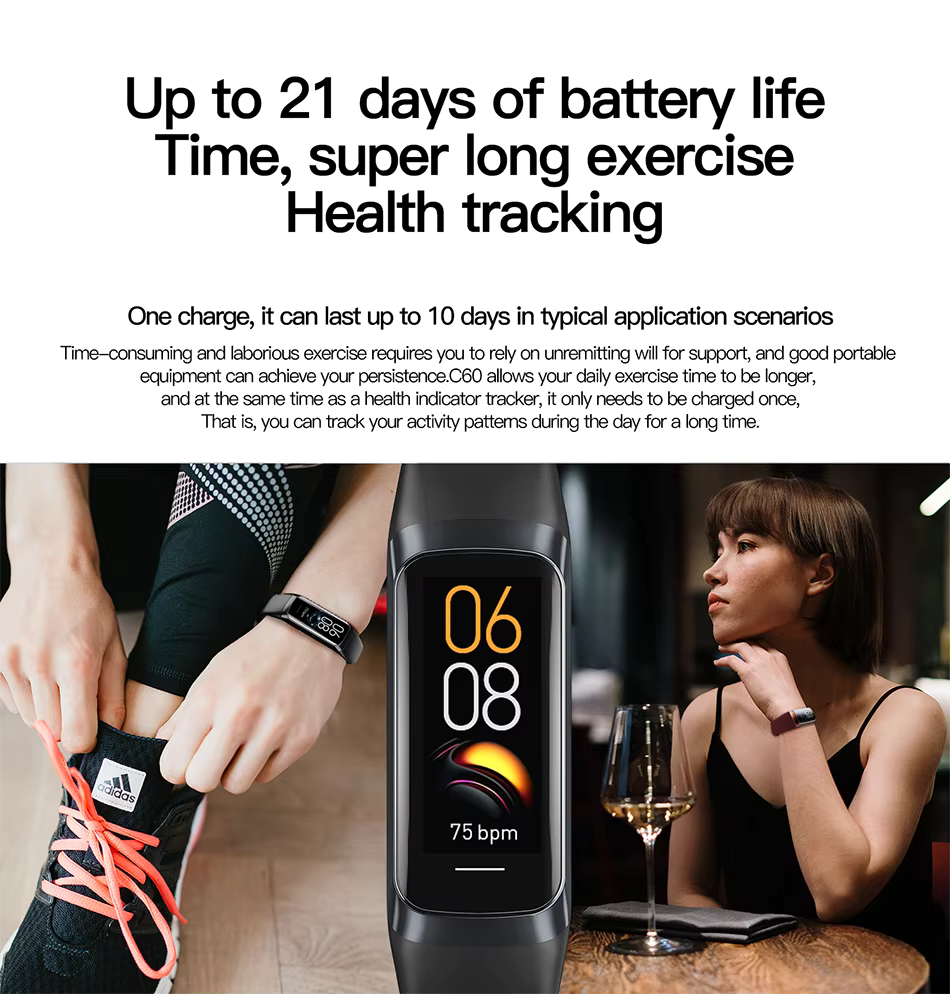 AMOLED Smart Watch – Health Tracking, 25 Sport Modes & Message Alerts