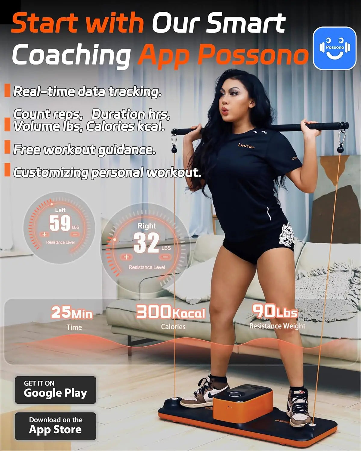 Máquina de cable para entrenamiento en el gimnasio