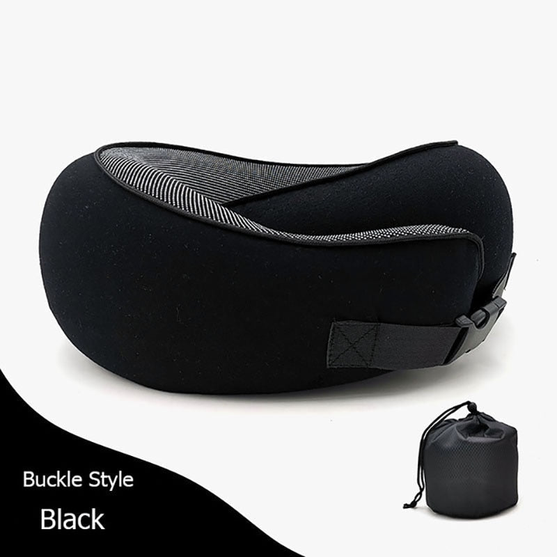 Almohada de viaje para el cuello de espuma viscoelástica TRVL+