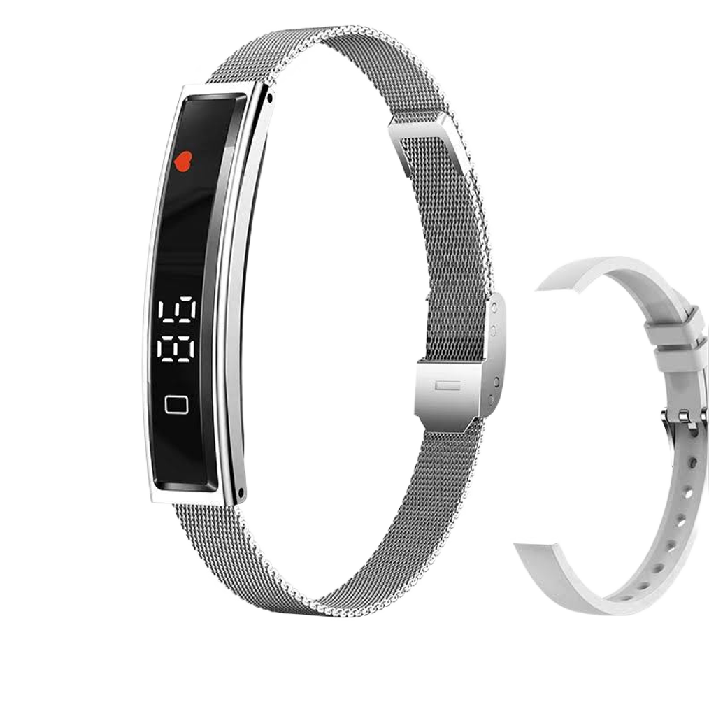 Ultra-Slim Smartwatch-Style Fitness Bracelet — HRV, SpO₂ & Sleep