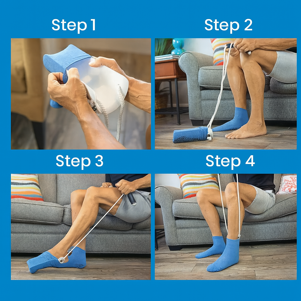 Kit d'aide à l'enfilage des chaussettes sans se plier
