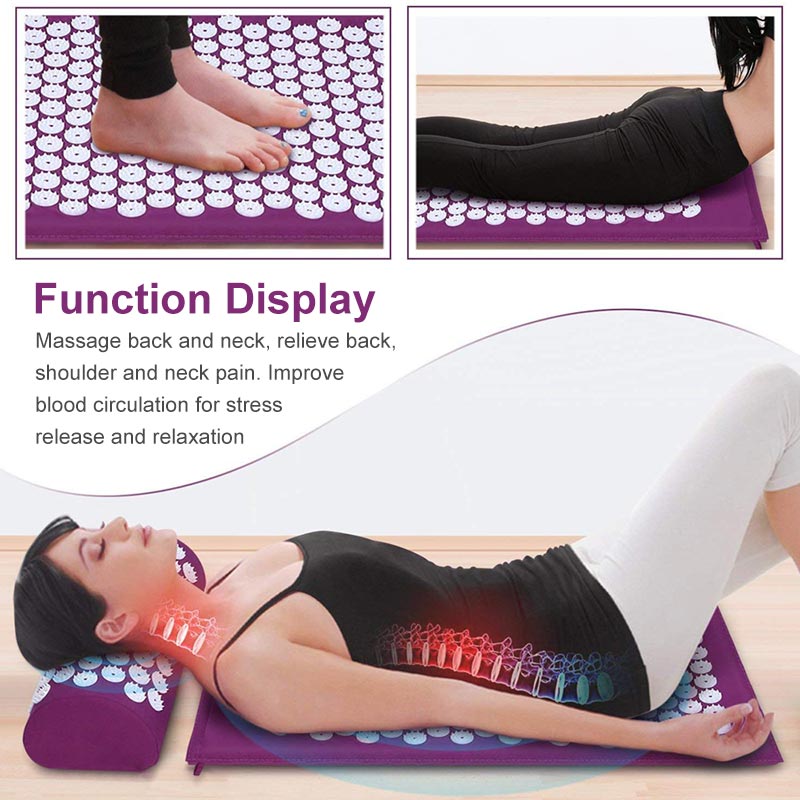 Tapis de massage avec coussin d'acupression