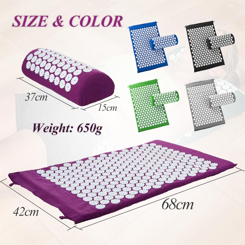Tapis de massage avec coussin d'acupression