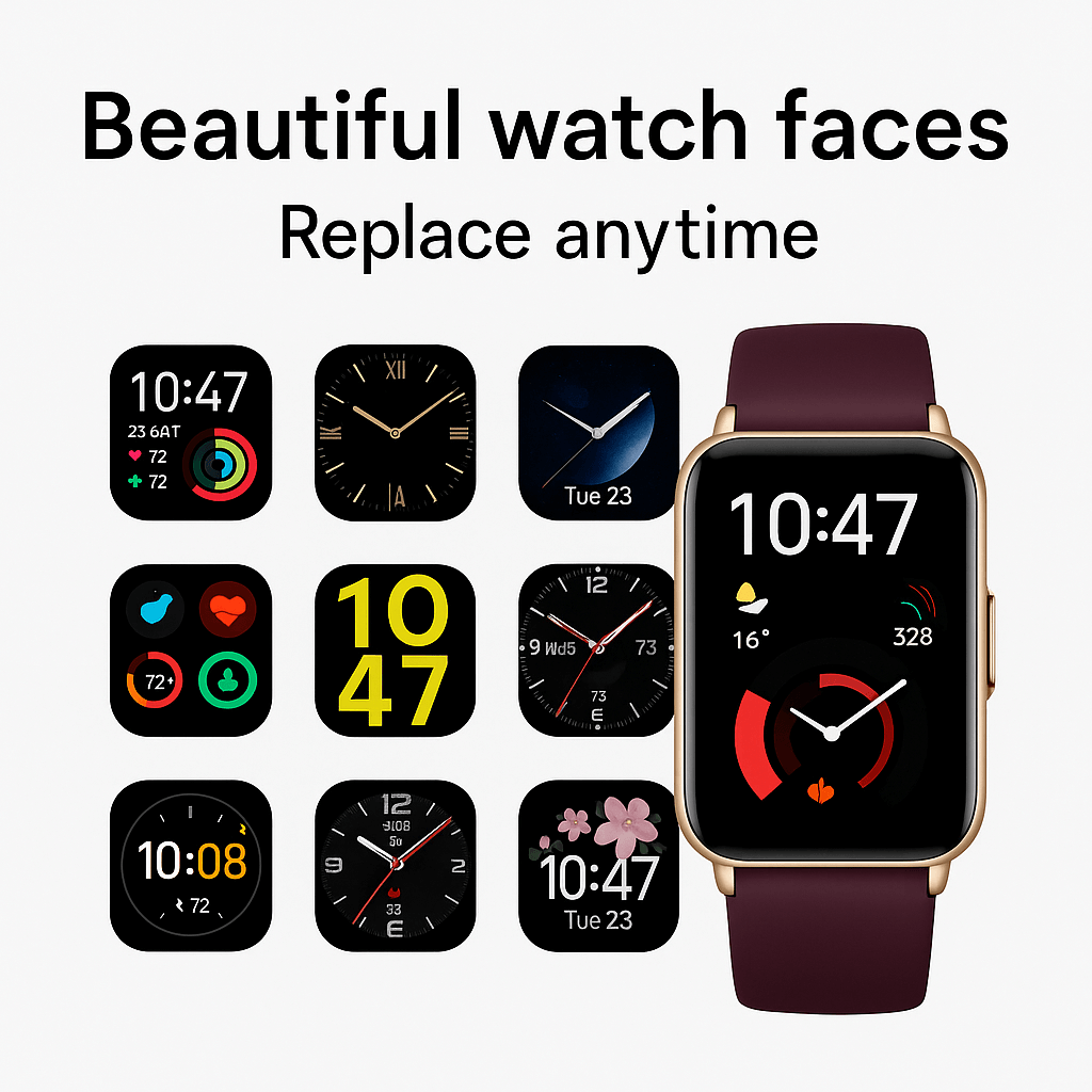 Slim 1.47″ Smart Watch – Call, Health & Fitness Tracker (Men & Women)