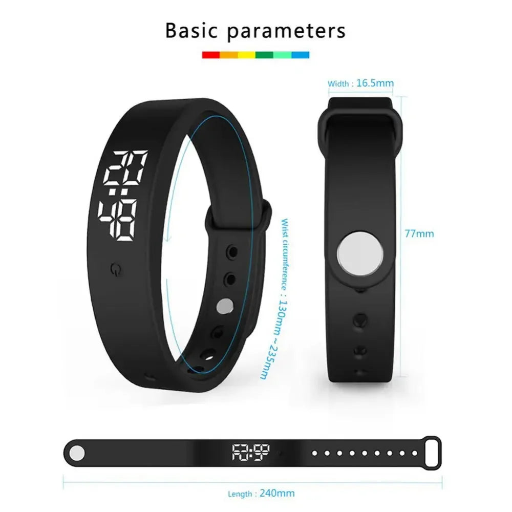 Smart Clock Bracelet With Vibration Alarm Reminder