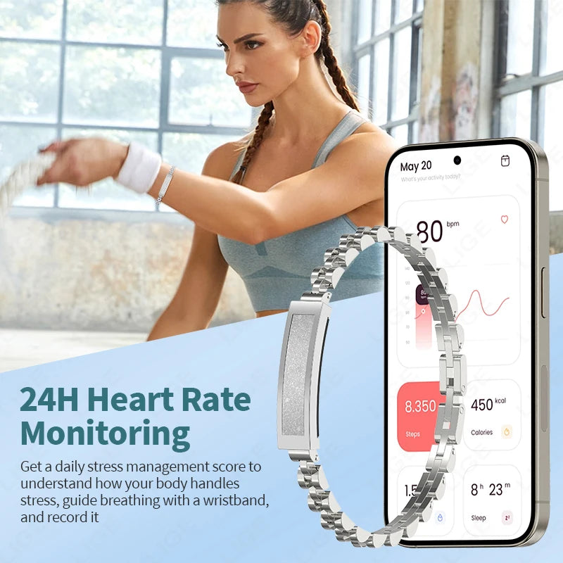 New: No Screen Smart Bracelet IP68 Waterproof Heart Rate Monitor Sports