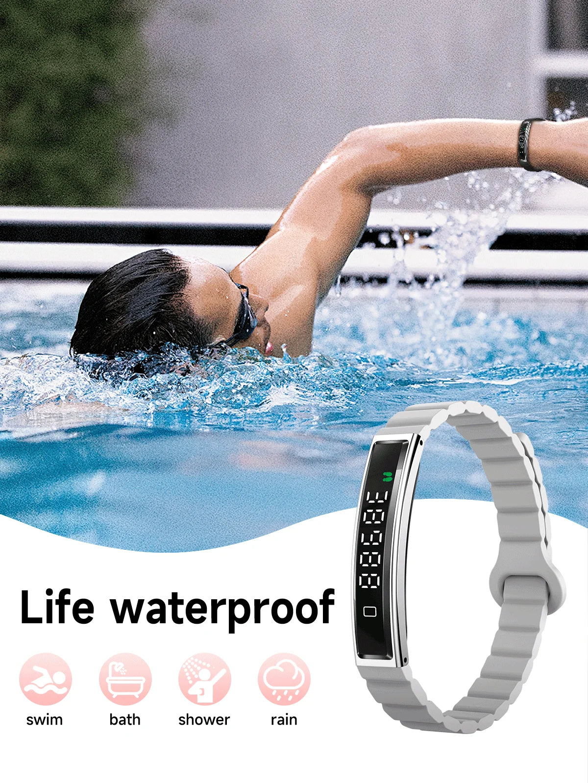 Ultra-Slim Smartwatch-Style Fitness Bracelet — HRV, SpO₂ & Sleep