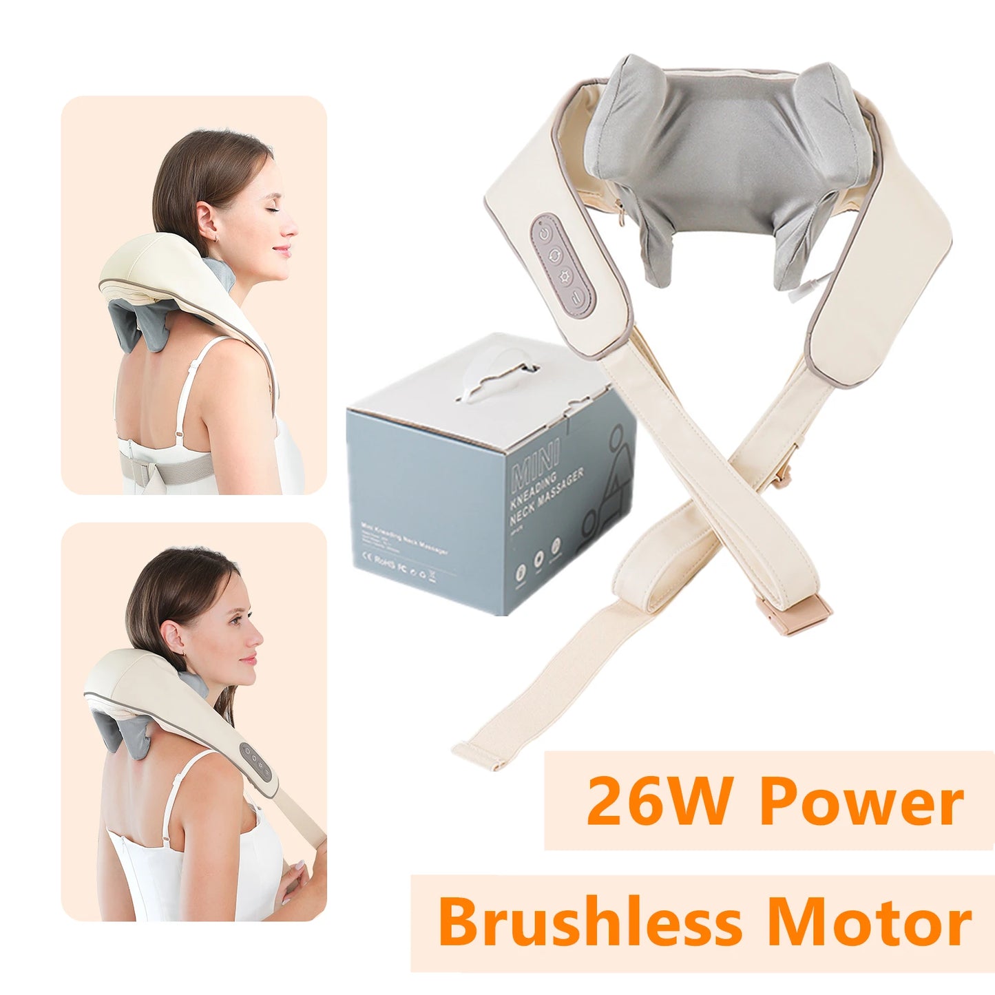 Neck, Shoulder & Back Kneading Massager (26W Brushless / 20W Brushed)