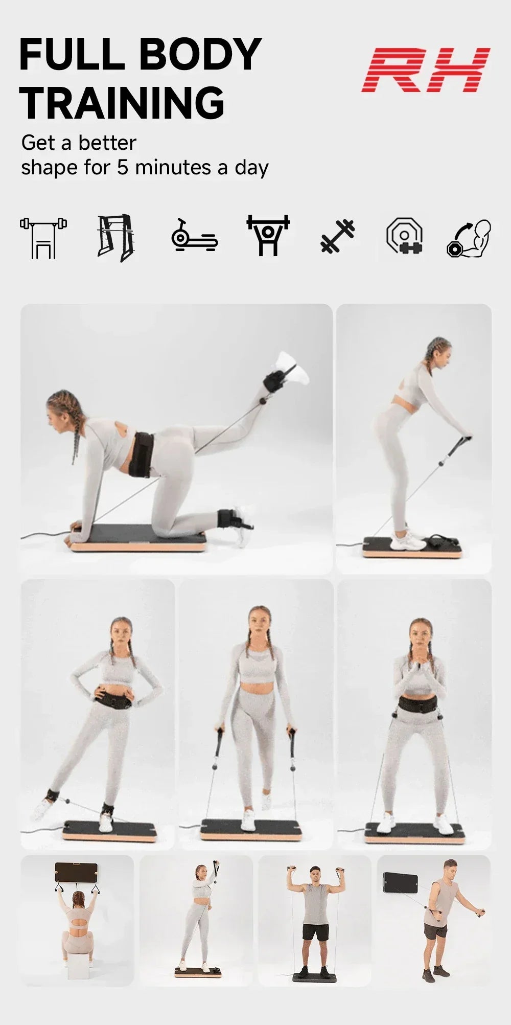 Gimnasio inteligente todo en uno para ejercicios de fitness en casa