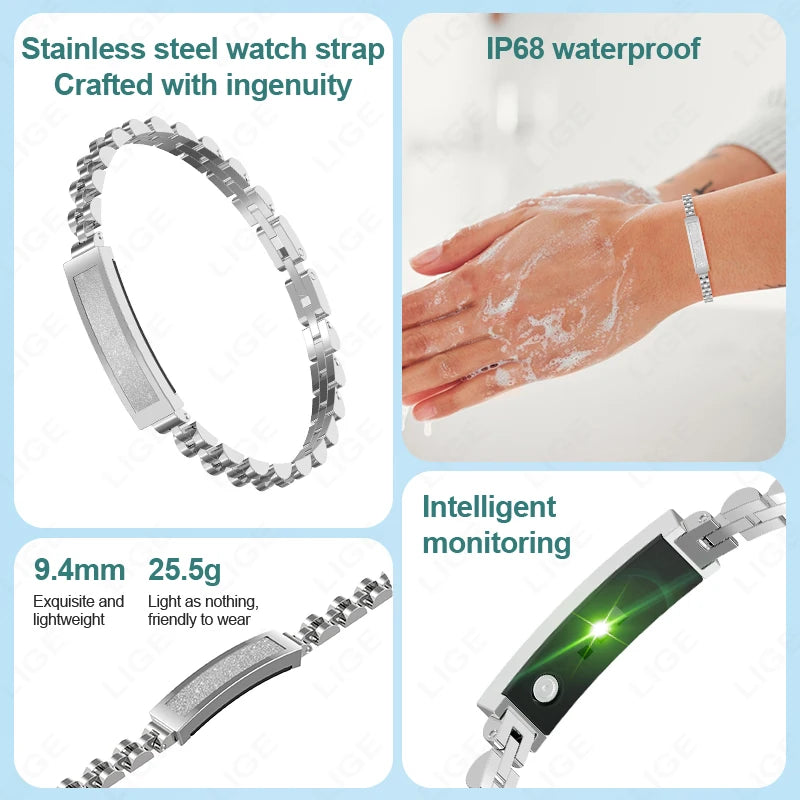 New: No Screen Smart Bracelet IP68 Waterproof Heart Rate Monitor Sports