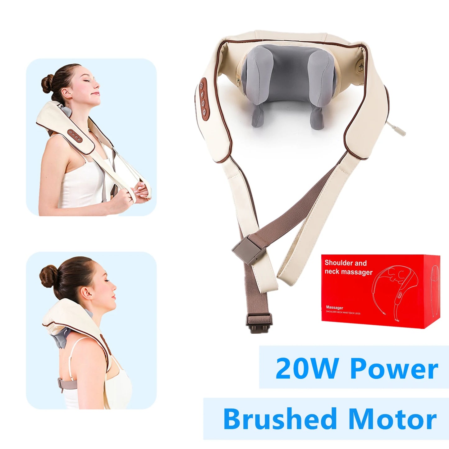 Neck, Shoulder & Back Kneading Massager (26W Brushless / 20W Brushed)