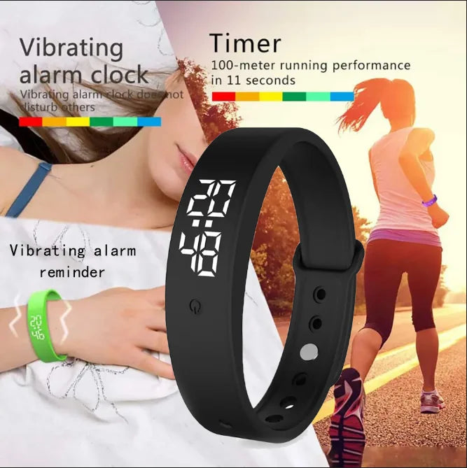 Smart Clock Bracelet With Vibration Alarm Reminder