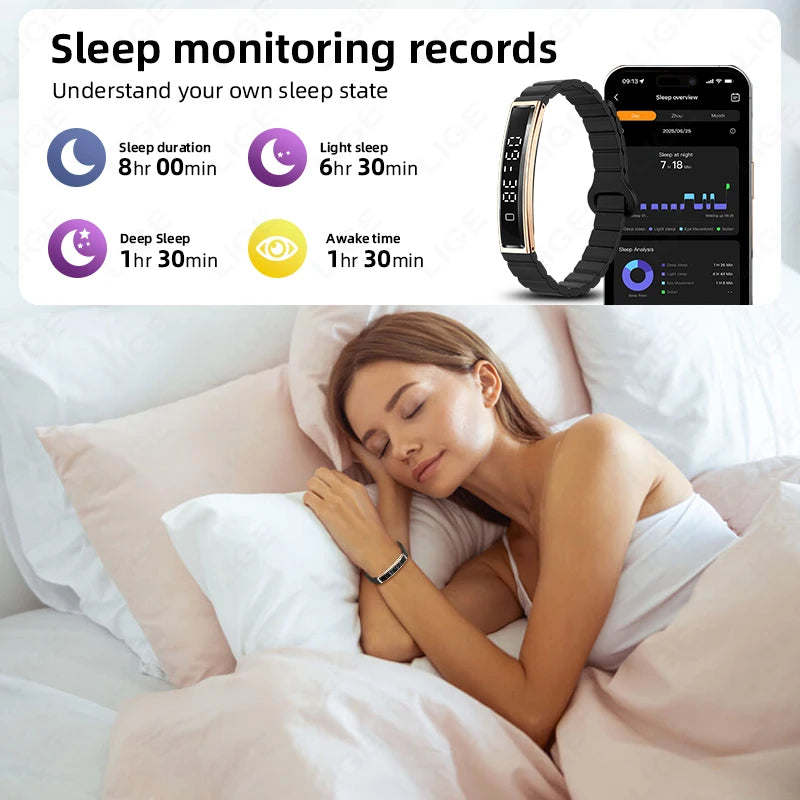 Ultra-Slim Smartwatch-Style Fitness Bracelet — HRV, SpO₂ & Sleep