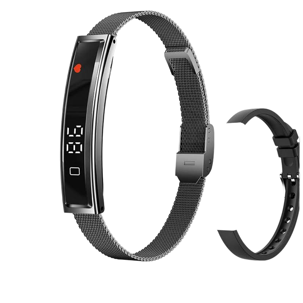 Ultra-Slim Smartwatch-Style Fitness Bracelet — HRV, SpO₂ & Sleep