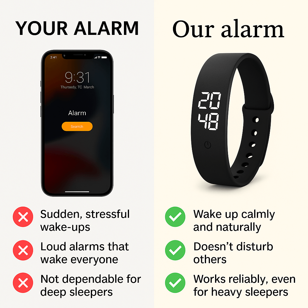 Smart Clock Bracelet With Vibration Alarm Reminder