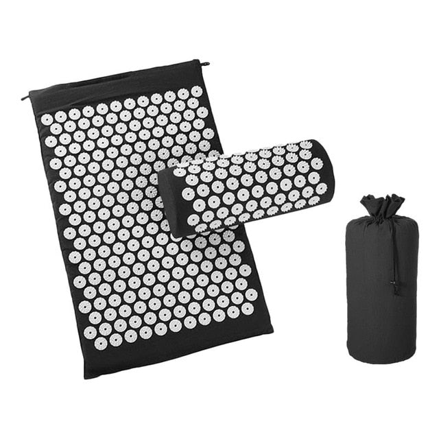 Tapis de massage avec coussin d'acupression 